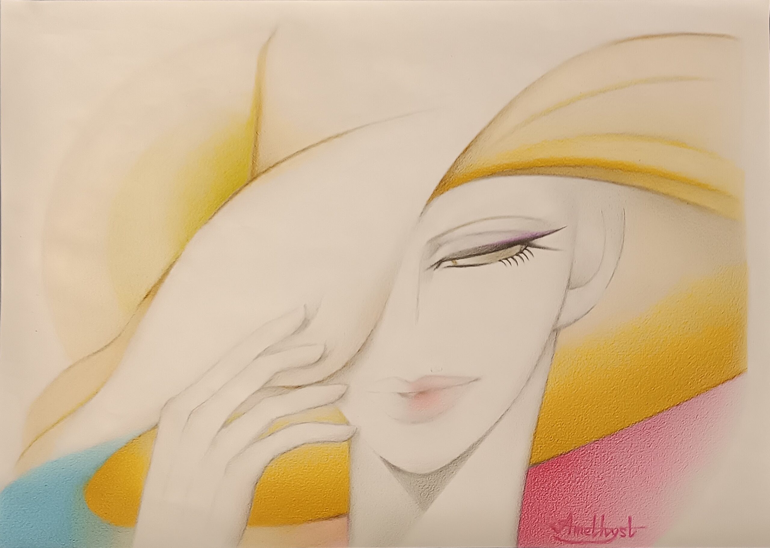 イラスト のおすすめ作品・人気作家 人物 午後の風 インテリア絵画 アート