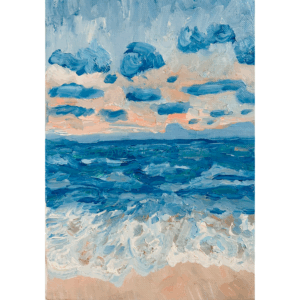 絵画 のおすすめ作品・人気作家 油彩 海 風景画 原画・油彩「朝の海6」絵画・サムホール(16×23㎝) インテリア絵画 アート