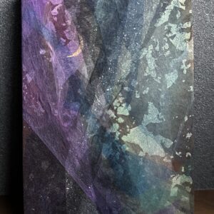 日本画 のおすすめ作品・人気作家 黒 三日月 夜空 日本画 紫 銀箔 三日月 インテリア絵画 アート