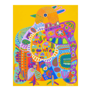 アクリル画 のおすすめ作品・人気作家 鳥 カラフル おめかしデー インテリア絵画 アート