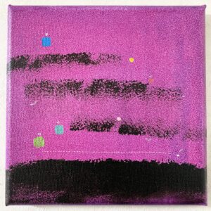 アクリル画 のおすすめ作品・人気作家 抽象画 アクリル画 バイオレット 今日の絵 心象 心象風景 日々の心象シリーズ 風景画 麗 インテリア絵画 アート