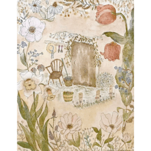 アクリル画 のおすすめ作品・人気作家 木の扉とお花 インテリア絵画 アート