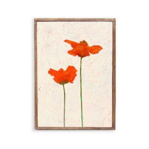 アクリル画 のおすすめ作品・人気作家 花  可愛い インテリア カラフル Red Echoes No.314 インテリア絵画 アート