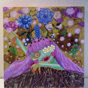 イラスト のおすすめ作品・人気作家 イラスト 人物 アートパネル カエル カラフル キャラクター ビビット ファンタジー ミステリアス 個性的 壁掛け 女の子 ここねの転調 インテリア絵画 アート