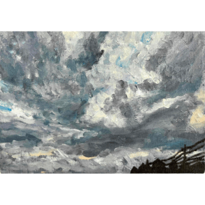 絵画 のおすすめ作品・人気作家 曇り空 風景画 原画・油彩「近所の風景 20265」絵画・サムホール(16×23㎝)アート・キャンバス インテリア絵画 アート