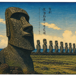 版画 のおすすめ作品・人気作家 イースター島 チリ モアイ像 世界遺産 世界遺産的53次 第一部-20260706-014 イースター島・モアイ像(チリ) インテリア絵画 アート