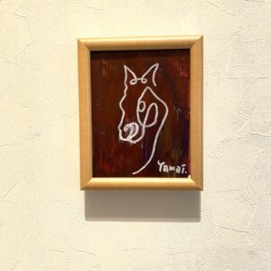 その他 ギフト シンプル プレゼント ミニマム 一本線 生き物 生物 茶色 馬 一本線の馬 インテリア絵画 アート