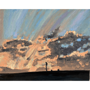 絵画 のおすすめ作品・人気作家 油彩画 風景画 原画・油彩「私は沈むが私の残影を星に継がせよう」絵画・F3( 22×27㎝)アート・キャンバス インテリア絵画 アート