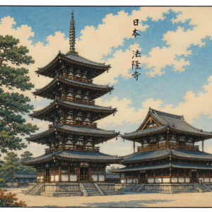 版画 のおすすめ作品・人気作家 世界遺産 日本 法隆寺 世界遺産的53次 第一部-20260706-044 法隆寺(日本) インテリア絵画 アート