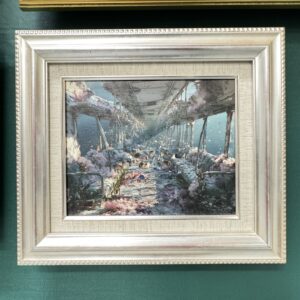 その他 AI AIアート キャンバス 額装 終着、水中 インテリア絵画 アート
