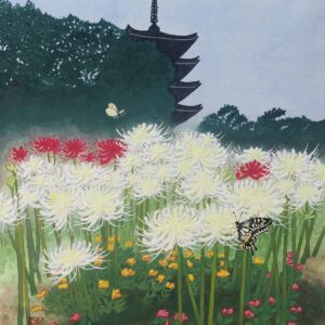 日本画 のおすすめ作品・人気作家 日本画 空間 時間 ゆとり 曼殊沙華と遊ぶ インテリア絵画 アート