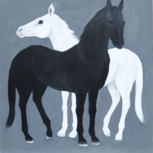 絵画 のおすすめ作品・人気作家 動物 白 黒 モノクローム 動物画 馬 Black and White インテリア絵画 アート