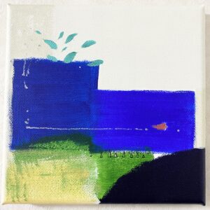 アクリル画 のおすすめ作品・人気作家 抽象画 アクリル画 ブルー 今日の絵 心象 心象風景 日々の心象シリーズ 風景画 進 インテリア絵画 アート