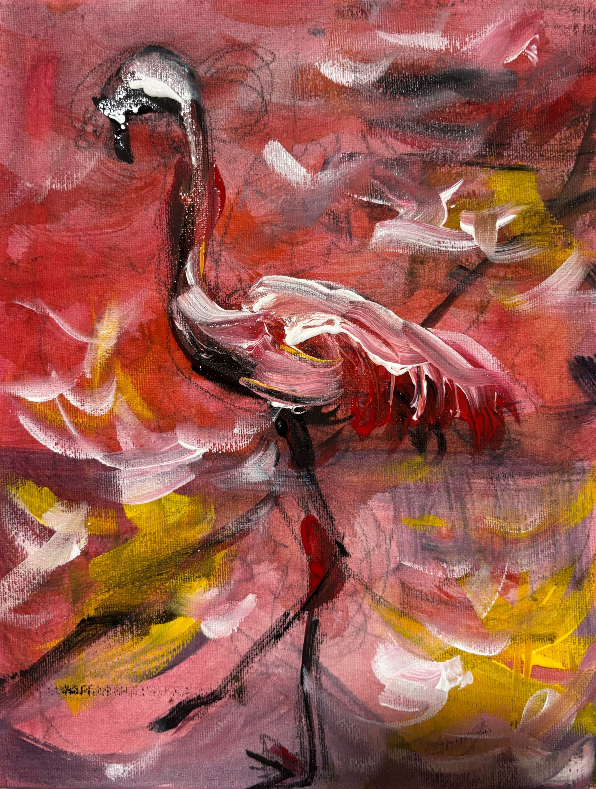 アクリル画 のおすすめ作品・人気作家 フラミンゴ 彼岸花 インテリア絵画 アート