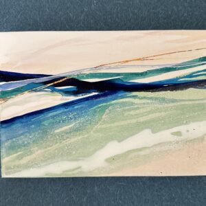 日本画 のおすすめ作品・人気作家 日本画 箔 青 風 青い風 5 インテリア絵画 アート