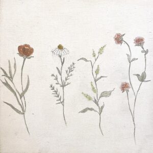 アクリル画 のおすすめ作品・人気作家 4本のお花 インテリア絵画 アート