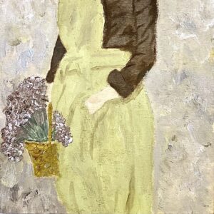アクリル画 のおすすめ作品・人気作家 エプロンと花かごの女性 インテリア絵画 アート