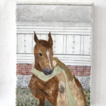 絵画 のおすすめ作品・人気作家  馬と心を通わす時間 インテリア絵画 アート