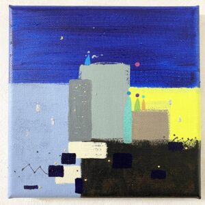 アクリル画 のおすすめ作品・人気作家 抽象画 アクリル画 ブルー 今日の絵 心象 心象風景 日々の心象シリーズ 風景画 lucky me インテリア絵画 アート