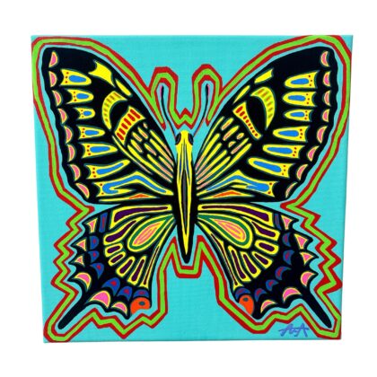 手描きイラスト のおすすめ作品・人気作家 アゲハ蝶カラフル 世界に１頭だけのアゲハチョウ インテリア絵画 アート