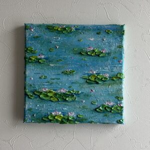 アクリル画 のおすすめ作品・人気作家 睡蓮 水に咲く睡蓮 インテリア絵画 アート