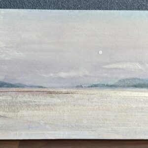 日本画 のおすすめ作品・人気作家 海 日本画 朝 朝日 銀箔 銀色 朝の月 インテリア絵画 アート