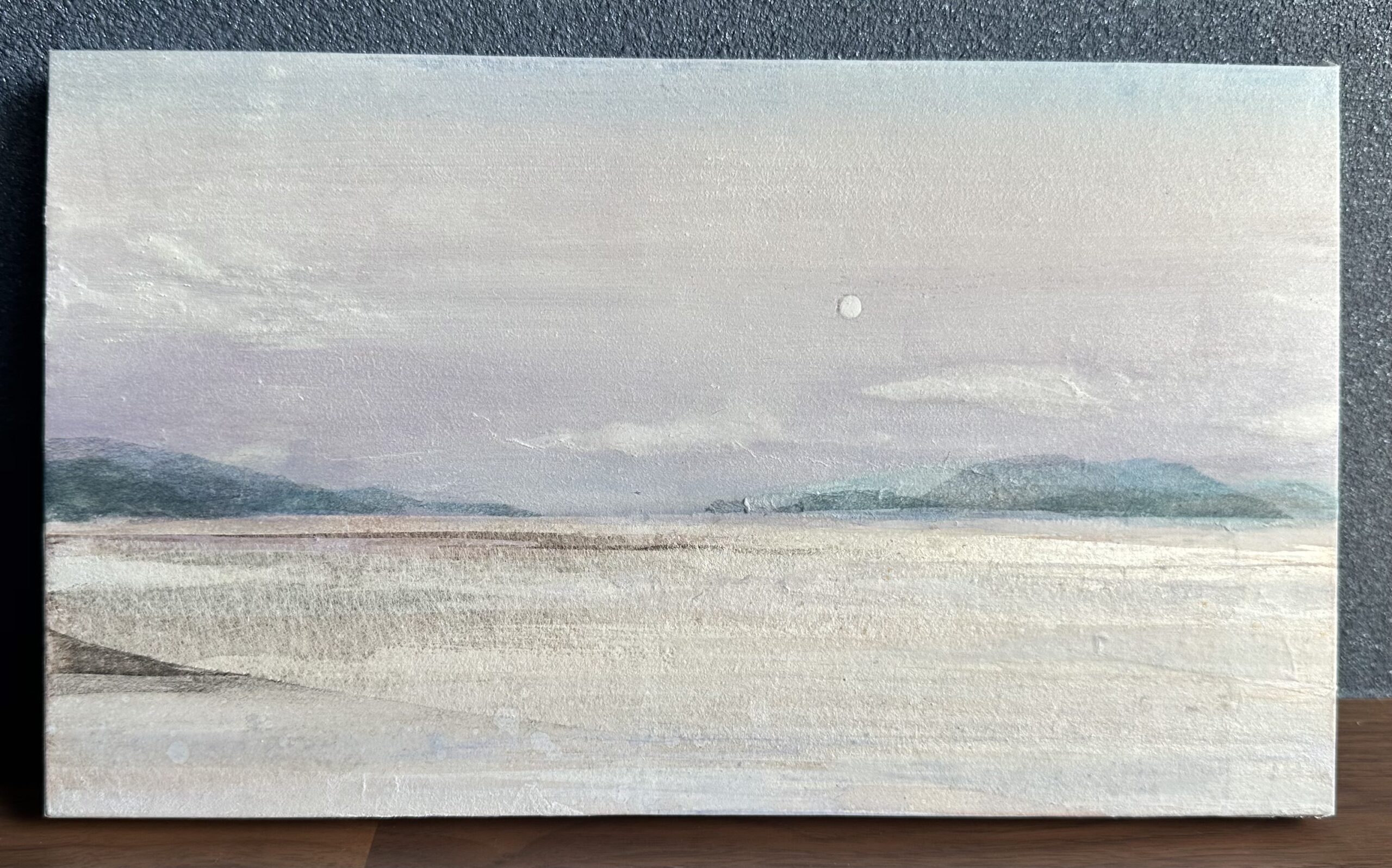 日本画 のおすすめ作品・人気作家 海 日本画 朝 朝日 銀箔 銀色 朝の月 インテリア絵画 アート