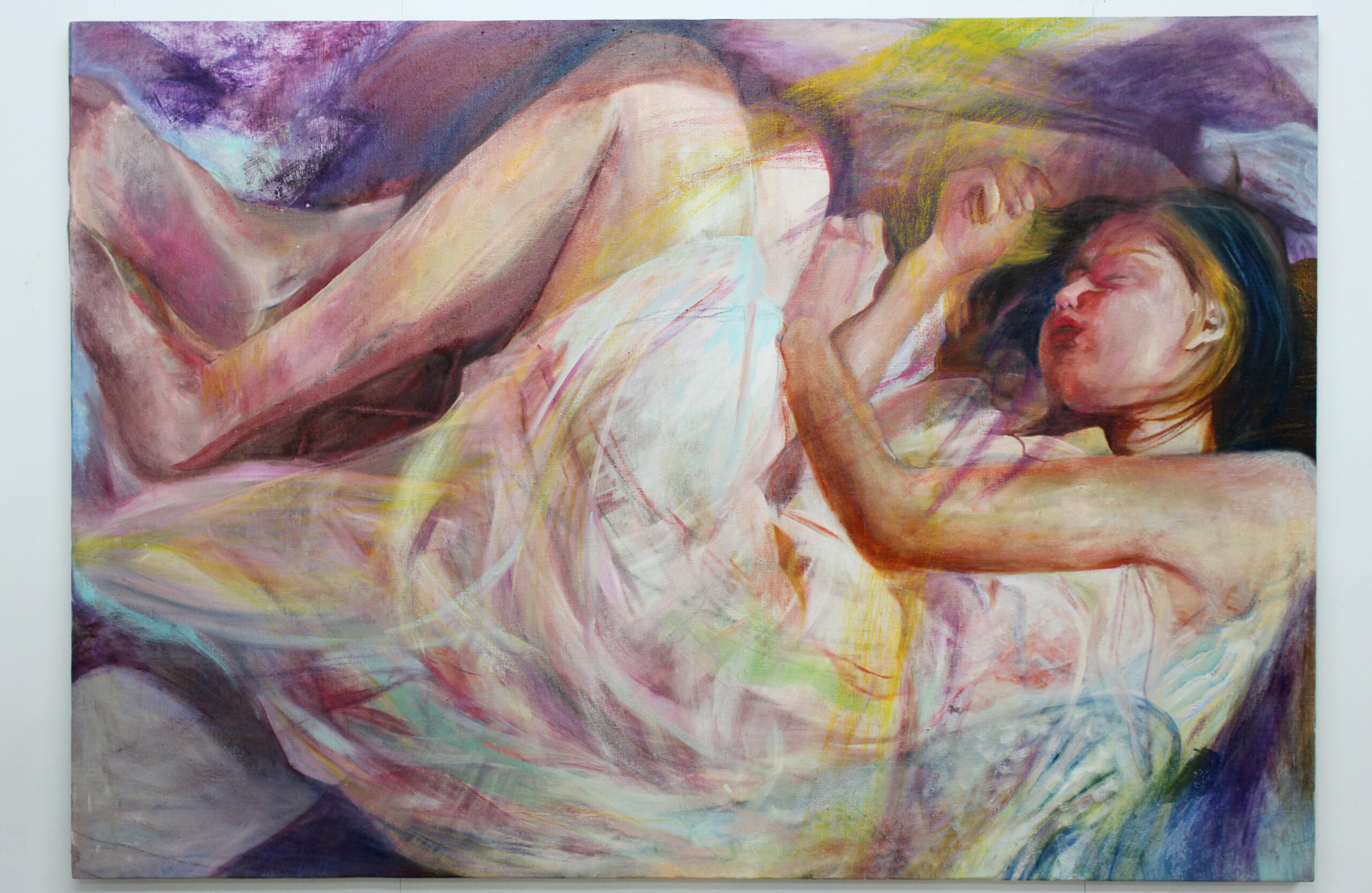 絵画 のおすすめ作品・人気作家 女性 黄色 天使 紫 式日 #03 インテリア絵画 アート