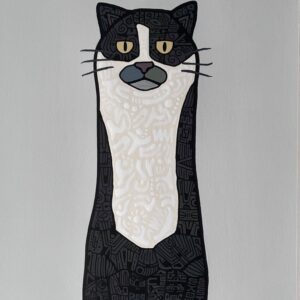 絵画 のおすすめ作品・人気作家 アクリル イラスト 猫 白 黒 猫氏の肖像 インテリア絵画 アート
