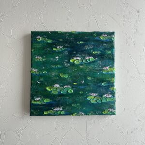 アクリル画 のおすすめ作品・人気作家 睡蓮 翠を映す睡蓮 インテリア絵画 アート
