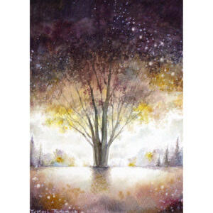 水彩画 のおすすめ作品・人気作家 イラスト 光 木 森 水彩画 緑 自然 アート 並木道 原画 散歩 水彩 秋 紅葉 絵画 葉 銀杏 陽 風景画 秋晴 インテリア絵画 アート