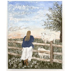 絵画 のおすすめ作品・人気作家 牧場と夕焼け インテリア絵画 アート