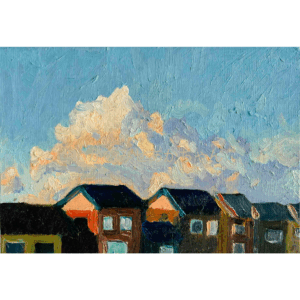 絵画 のおすすめ作品・人気作家 油彩画 風景画 原画・油彩「朝の風景 2024」絵画・サムホール(16×23㎝)アート・キャンバス インテリア絵画 アート