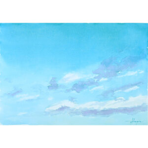 水彩画 のおすすめ作品・人気作家 自然 原画 水彩 空 絵画 雲 青空 風景 風景画 移ろい インテリア絵画 アート