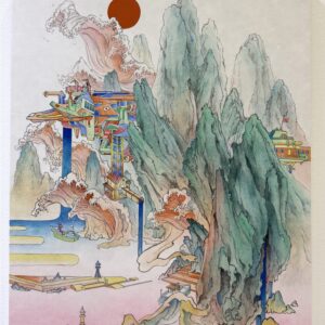 日本画 のおすすめ作品・人気作家 海 自然 山水画 風景 山海波濤桃源図 インテリア絵画 アート