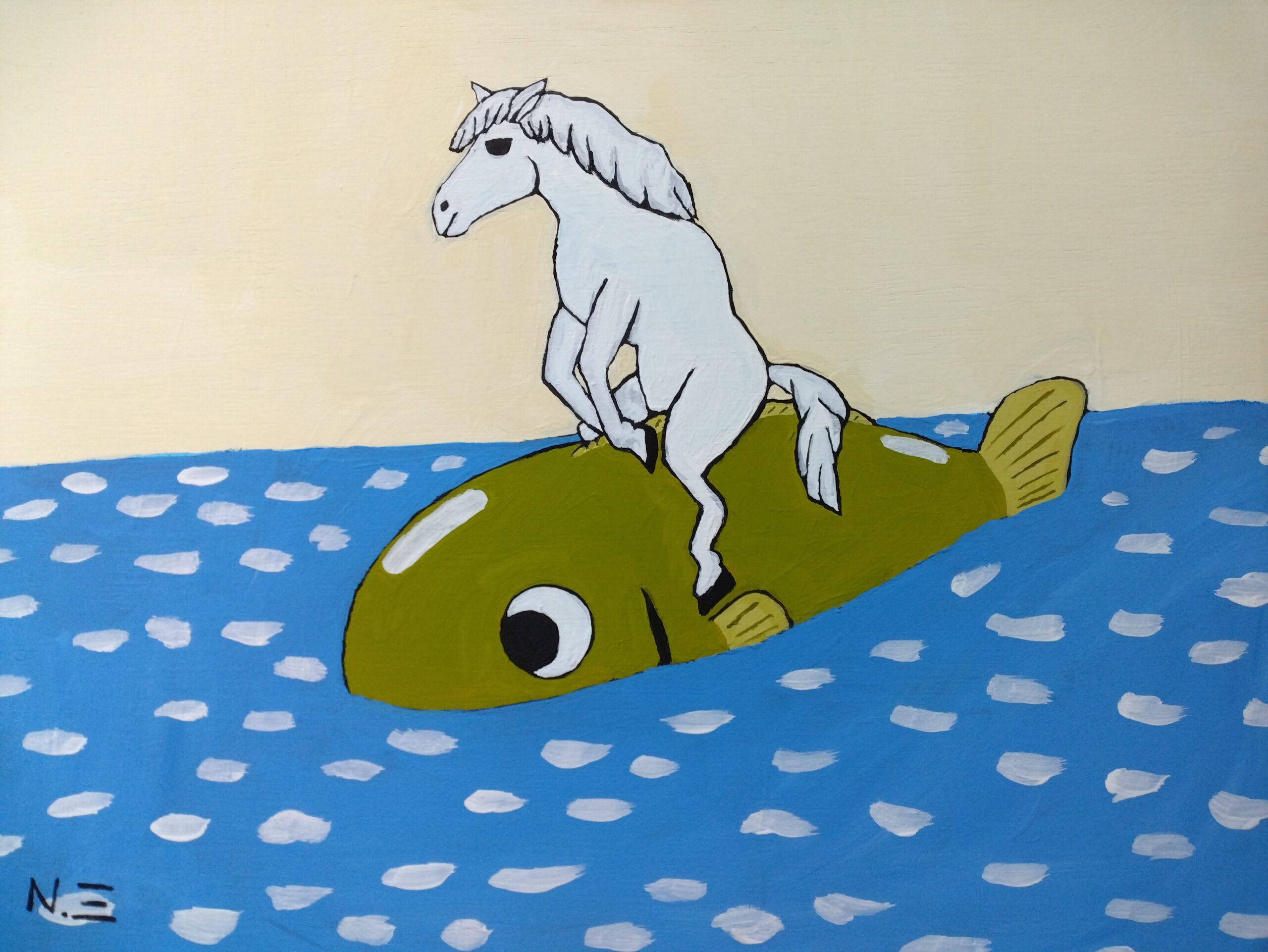 アクリル画 のおすすめ作品・人気作家 午年 干支 星座 魚座 午年、魚座 インテリア絵画 アート