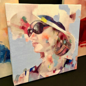 油絵 のおすすめ作品・人気作家 ピンク 女性 インテリア クール 人物画 抽象的 In the Alleys of Venice. インテリア絵画 アート