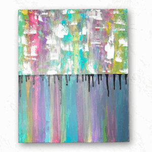 抽象画 のおすすめ作品・人気作家 抽象画 AcrylicPainting art colorful painting Uni UniArt アクリル画 カラフル 個展出展作品 抽象 清と淀の境界線。 インテリア絵画 アート
