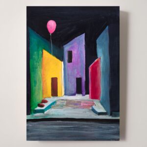 アクリル画 のおすすめ作品・人気作家 アクリル イラスト インテリア 風景画 ある場所　ーElsewhereー インテリア絵画 アート