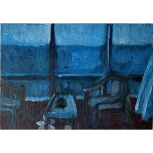 絵画 のおすすめ作品・人気作家 海 原画・油彩「海辺のホテル」絵画・サムホール（16×23㎝） インテリア絵画 アート