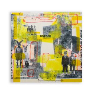 コラージュ のおすすめ作品・人気作家 アクリル コラージュ インテリア カラフル Measure of Separation No.319 インテリア絵画 アート