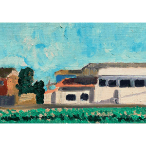 油絵 のおすすめ作品・人気作家 長閑 風景 原画・油彩「午後の田舎の風景」絵画・サムホール（16×23㎝）アート・キャンバス インテリア絵画 アート