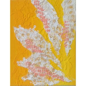 抽象画 のおすすめ作品・人気作家 ピンク 抽象画 植物 白 黄色 ジェンダーアート フェミニズムアート ボタニカル レース 幾何学模様 心象風景 体温 インテリア絵画 アート