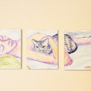 パステル画 のおすすめ作品・人気作家 猫 パステル 人物画 女性画 水彩 あなたのものよ インテリア絵画 アート